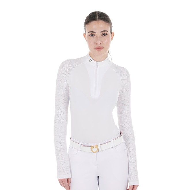 POLO GARA EQUESTRO LASER KNIT Donna, Manica Lunga 